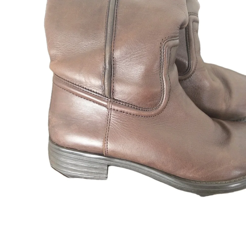 Bussola Trapani Tall Brown Leather Riding Boots Equestrian Knee High EU 38 US 7